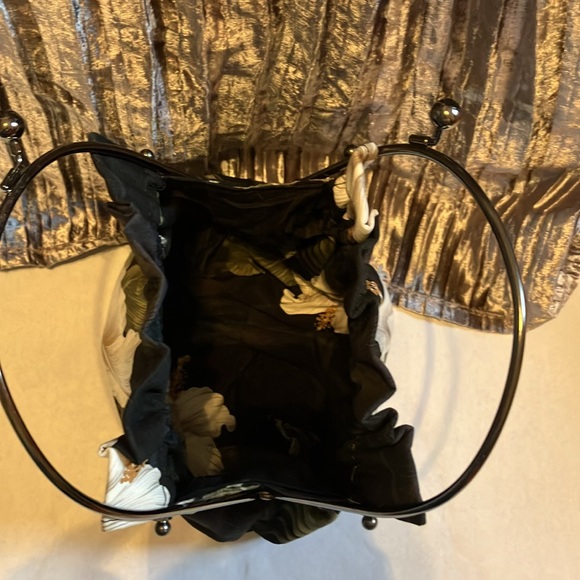 Vintage aBBa Hawiian Tropical Flower Clutch Kiss Lock Purse - Picture 5 of 6